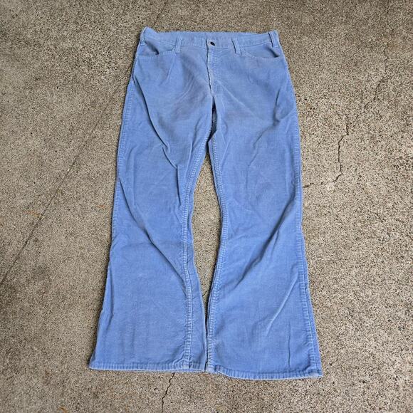 Vtg 70s 80s LEVI'S 517 Style Earthtone Flare Corduroy Pants 35 x 28 Fit USA - Picture 3 of 8